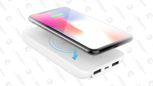 The myCharge Wireless Portable Charger doesn’t just recharge your phone wirelessly, it can also recharge itself wirelessly.